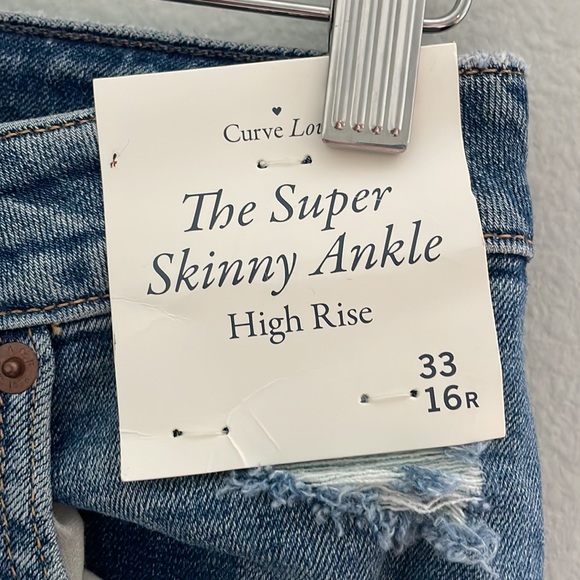 Abercrombie & Fitch Curve Love The Super Skinny Ankle High Rise Jeans - Picture 4 of 4